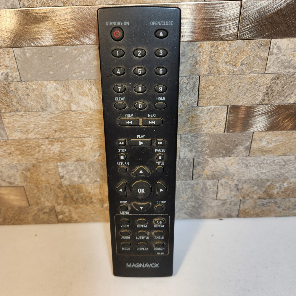 Magnavox NA474 Remote‎ Control for DVD Players Black OEM Replacement